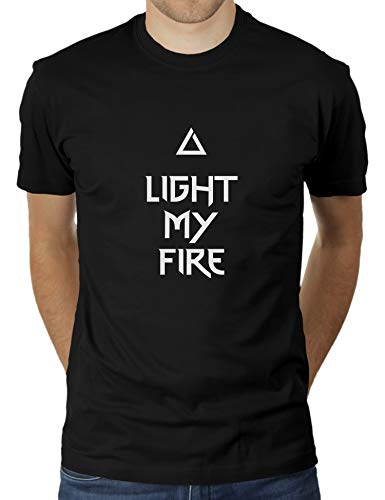 KaterLikoli Hexer Light My Fire - Camiseta para hombre Profundo Negro L