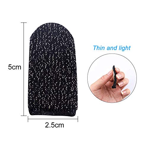 KBNIAN 6 pcs Mangas para Dedos para Juego Funda de Dedos para Jugar Anti-Sudor Dedales para Jugar al Movil Transpirable Guantes de Dedo para Juego Movil Universal para Pantalla Táctil Android iOS