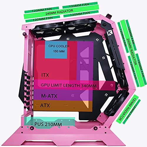 KEDIERS Caja PC Gamer RGB Torre Mediana ATX Gaming Tower Case - USB3.0 - Control Remoto - 2 Vidrio Templado - Sistema de enfriamiento - Flujo de Aire - Gestión de Cables