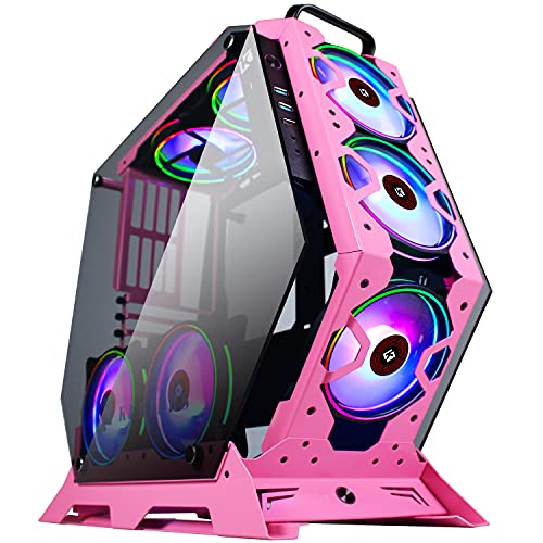 KEDIERS Caja PC Gamer RGB Torre Mediana ATX Gaming Tower Case - USB3.0 - Control Remoto - 2 Vidrio Templado - Sistema de enfriamiento - Flujo de Aire - Gestión de Cables