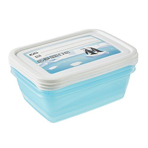 keeeper MIA Polar Botes para Alimentos, PP, Ice Blue (Transparent), 3X 1,25 l, 3 Unidades