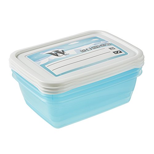 keeeper MIA Polar Botes para Alimentos, PP, Ice Blue (Transparent), 3X 1,25 l, 3 Unidades