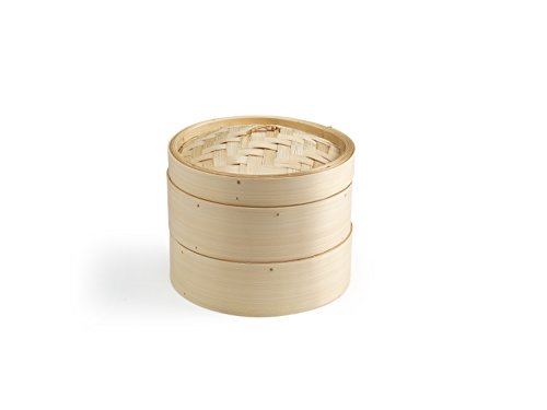 Ken Hom KH506 - Vaporera, bambú, color crema