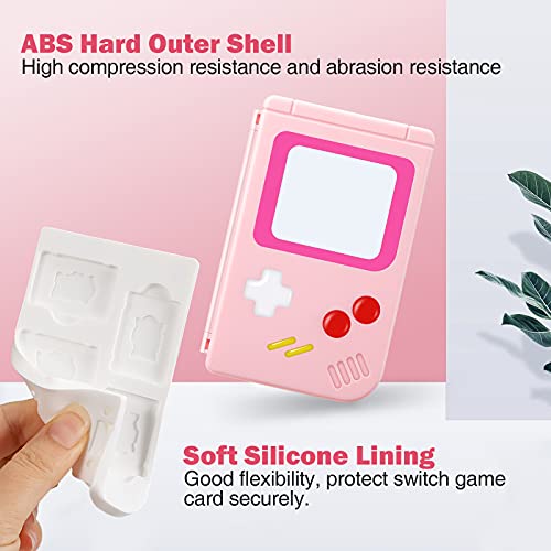 KENOBEE Funda de Tarjetas de Juegos para Nintendo Switch & Switch Lite, 10 Cartuchos Organizador Estuche para Tarjetas de Juego y Micro SD, Portátil Delgado Game Cards Borsa, (Rosa)