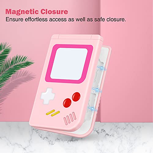 KENOBEE Funda de Tarjetas de Juegos para Nintendo Switch & Switch Lite, 10 Cartuchos Organizador Estuche para Tarjetas de Juego y Micro SD, Portátil Delgado Game Cards Borsa, (Rosa)