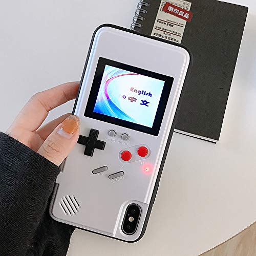 Kesv Gameboy Funda para Phone,Retro 3D Gameboy Design Style Funda de Silicona con 36 Juegos Peque?os, Pantalla a Color, para OPPO A9