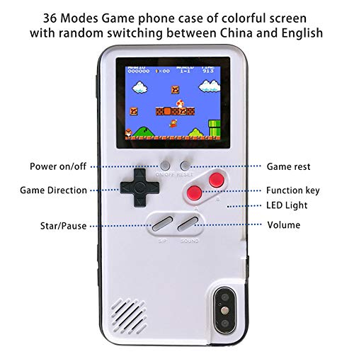 Kesv Gameboy Funda para Phone,Retro 3D Gameboy Design Style Funda de Silicona con 36 Juegos Peque?os, Pantalla a Color, para OPPO A9