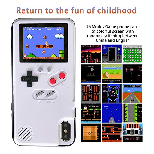 Kesv Gameboy Funda para Phone,Retro 3D Gameboy Design Style Funda de Silicona con 36 Juegos Peque?os, Pantalla a Color, para OPPO A9