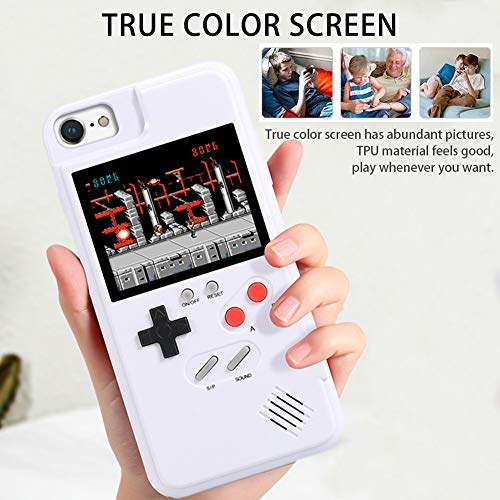 Kesv Gameboy Funda para Phone,Retro 3D Gameboy Design Style Funda de Silicona con 36 Juegos Peque?os, Pantalla a Color, para OPPO A9