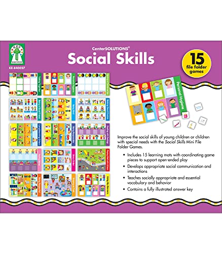 Key Education Publishing Social Skills File Folder Game 9.5" x 2.88"