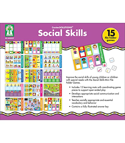 Key Education Publishing Social Skills File Folder Game 9.5" x 2.88"