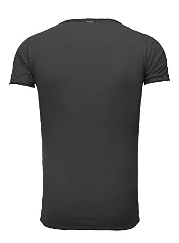 Key Largo camiseta hombre Básico BREAD NUEVA ronda gris - algodón, Antracita, 100% algodón, hombre, L