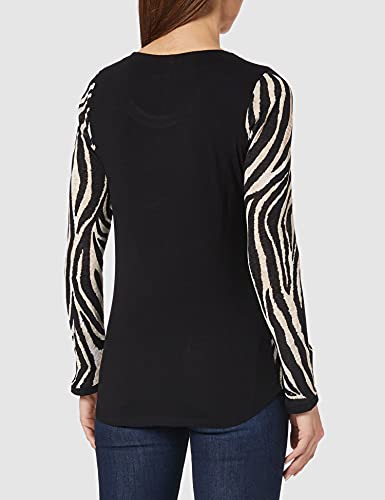 KEY LARGO Hunter Round Camiseta, Black-Beige (2117), XS para Mujer