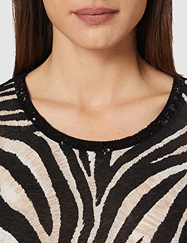 KEY LARGO Hunter Round Camiseta, Black-Beige (2117), XS para Mujer