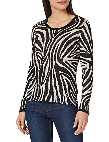 KEY LARGO Hunter Round Camiseta, Black-Beige (2117), XS para Mujer