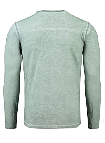KEY LARGO Stadium Button Camiseta, Faded Moss (1541), S Informal