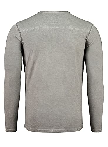 KEY LARGO Stadium Button Camiseta, Faded Moss (1541), S Informal