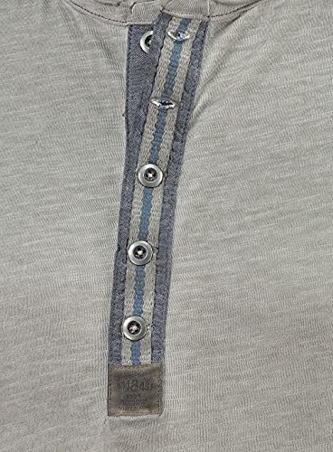 KEY LARGO Stadium Button Camiseta, Faded Moss (1541), S Informal