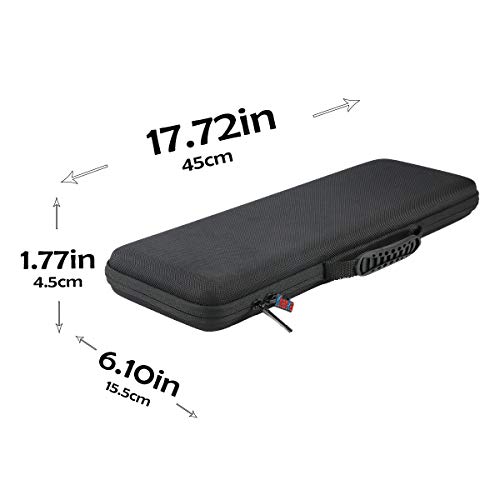 Khanka Duro Viaje Estuche Bolso Funda para Logitech MX Keys Teclada Inalámbrico Iluminado Avanzado(Case Only)