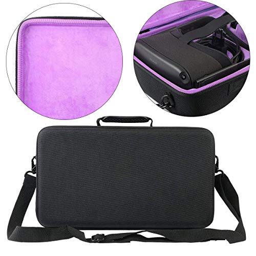 Khanka Duro Viaje Estuche Bolso Funda para Oculus Quest /Quest 2 VR Gaming Headset 256GB 64GB (Morado Interior)