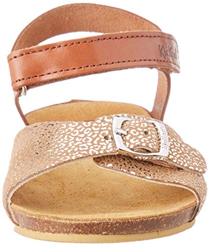 Kickers Bobbun, Sandalias de Punta Descubierta Niños, Beige (Beige Foncé 112), 34 EU