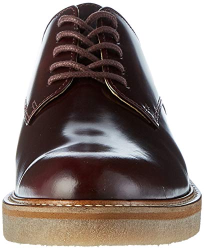 Kickers Oxfork, Zapatos de Cordones Derby Mujer, Rojo (Bordeaux Perm 18), 36 EU