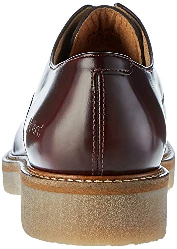 Kickers Oxfork, Zapatos de Cordones Derby Mujer, Rojo (Bordeaux Perm 18), 36 EU