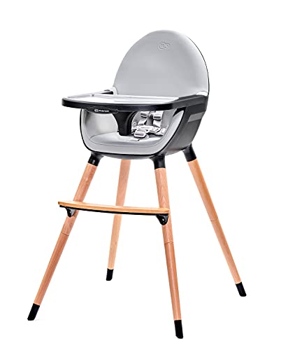 Kinderkraft Trona Bebé 2 en 1 FINI, Silla Infantil, Ajustable, Negro