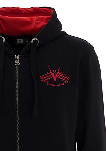 King Kerosin Race Like A Devil Chaqueta, Negro, M para Hombre