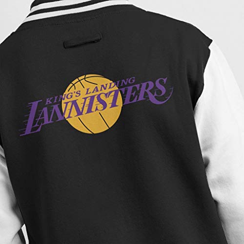 Kings Landing Lannisters Lakers Inspired Game of Thrones - Chaqueta para Hombre Black/White S