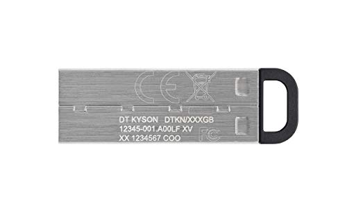 Kingston DataTraveler Kyson Unidad Flash USB3.2, 64GB-con Elegante Carcasa metálica sin capuchón