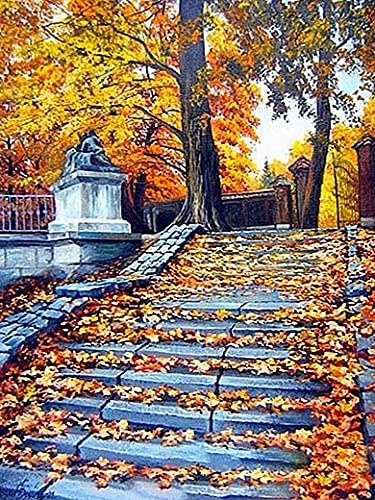 Kit de pintura de diamantes de paisaje 5D DIY mosaico de punto de cruz venta bordado paisaje de otoño manualidades regalo decoración del hogar A15 50x70cm