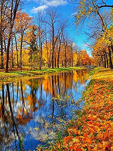 Kit de pintura de diamantes de paisaje 5D DIY mosaico de punto de cruz venta bordado paisaje de otoño manualidades regalo decoración del hogar A15 50x70cm