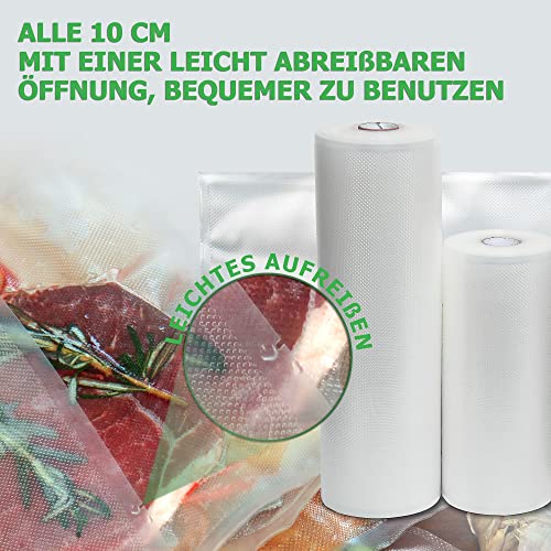 KitchenBoss Bolsas de Vacío, 50 pcs 20 * 30 cm y 50 pcs 28 * 40 cm para Dispositivo Envasadora Envasado al Vacío y Almacenamiento de Alimentos