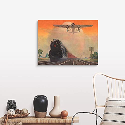 Kits de pintura de diamantes DIY 5D, Diamond Painting Crystal Rhinestone CraftIdeal Embroidery Artspara decoración del hogar steam powered locomotive and ford tri motor airplane