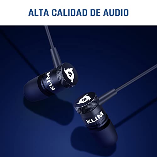 KLIM Fusion C - Auriculares USB C con Micrófono Sonido + Resistentes Cascos intraurales + Garantía de 5 años + Auriculares USB C para móviles Android + NUEVOS 2021 + Negros