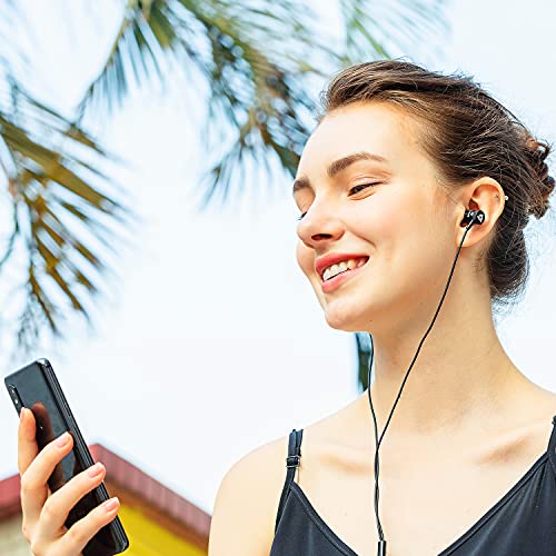 KLIM Fusion C - Auriculares USB C con Micrófono Sonido + Resistentes Cascos intraurales + Garantía de 5 años + Auriculares USB C para móviles Android + NUEVOS 2021 + Negros