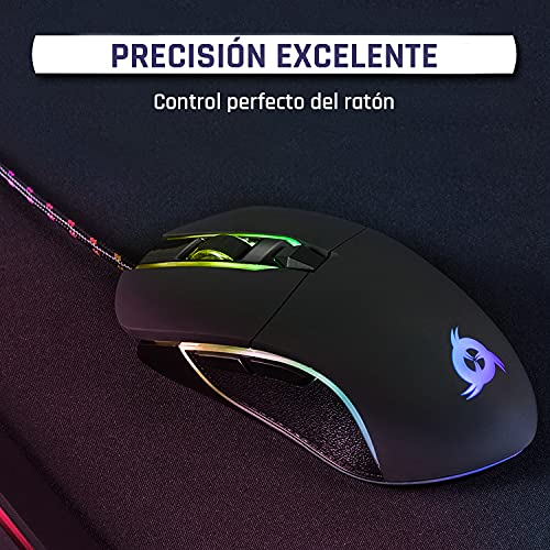 KLIM Supremacy - Alfombrilla de ratón RGB Extra Grande - Nueva 2021 - Superficie extendida (XL) - Tela de Alta precisión - Alfombrilla de ratón Muy Grande con Luces, USB - 786 x 300 x 3 mm