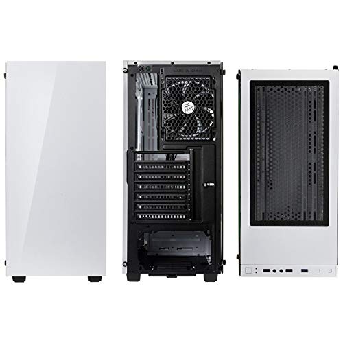 Kolink Stronghold Midi-Tower - Estuche para PC - Ventana Lateral de Vidrio Real - Blanco
