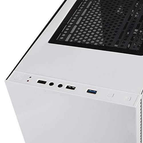 Kolink Stronghold Midi-Tower - Estuche para PC - Ventana Lateral de Vidrio Real - Blanco