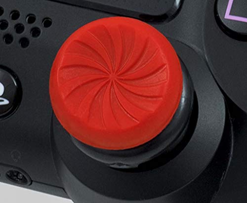 KontrolFreek FPS Freek Inferno para PlayStation 4 (PS4) y PlayStation 5 (PS5) | Performance Thumbsticks | 2 Alturas elevadas, cóncavo | Rojo