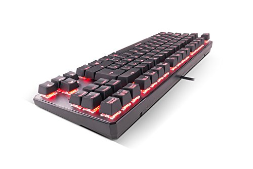 Krom Teclado Gaming Kernel TKL -NXKROMKRNLTKL - Teclado Mecanico, sin Teclado numerico, iluminacion LED RGB, silencioso, Layout Español