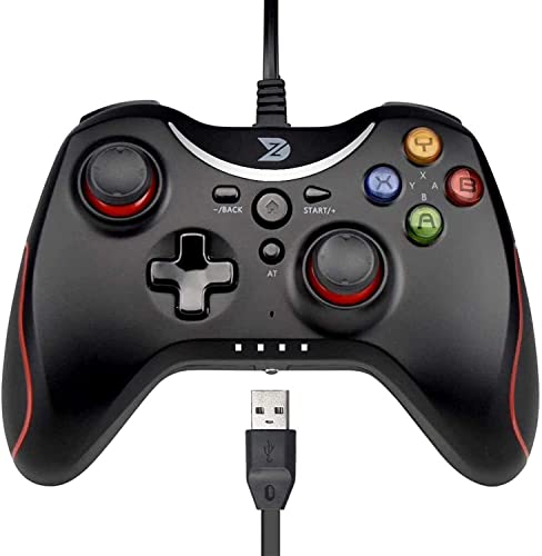 l b s Gamepad de mando con cable USB para juegos (Windows XP/7/8/8.1/10) y PlayStation 3 y Android y Steam- No es compatible con Xbox 360/One (color: predeterminado)