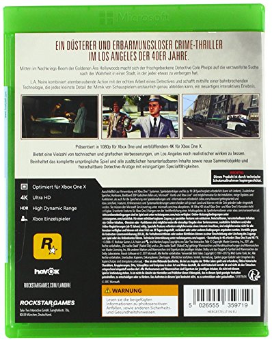L.A. Noire - Xbox One [Importación alemana]