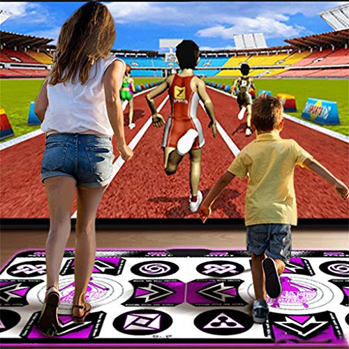 La última alfombra de baile infantil para adultos con 150 juegos y música para bailarines antideslizantes Juegos multifunción de alta sensibilidad y niveles 2 personas Juegos de PC TV Sense (Morado)