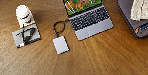 LaCie Unidad móvil 2TB Disco Duro Externo HDD – Espacio Gris USB-C USB 3.0, para Mac y PC, estación de Trabajo portátil (STHG2000402)