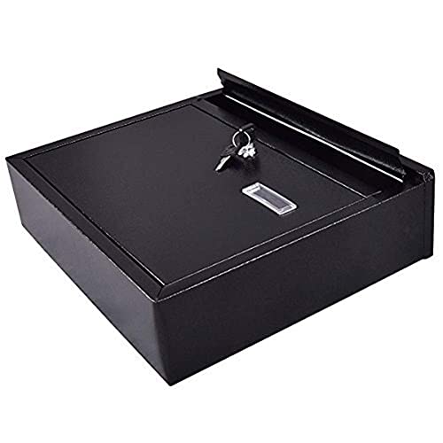 Large Lockable Mailbox Steel Wall Mounted Letterbox with Two Keys Outdoor Letter Mail Post Box 6YX83