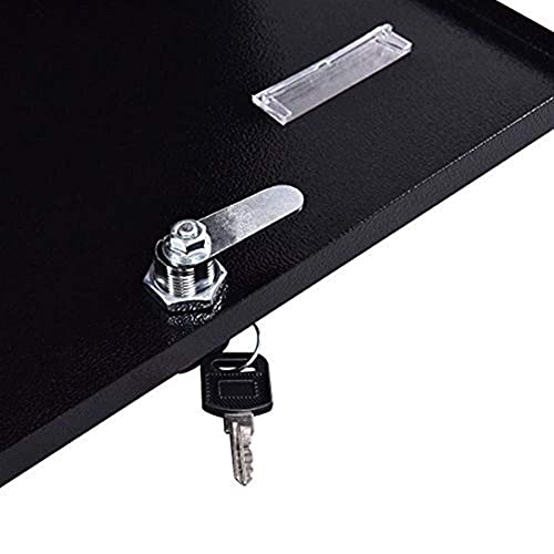 Large Lockable Mailbox Steel Wall Mounted Letterbox with Two Keys Outdoor Letter Mail Post Box 6YX83