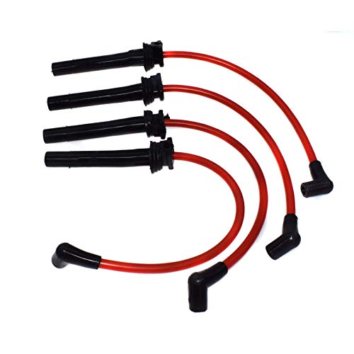 LdSsBd 4 PC 10.2mm Racing Juego de Cables de Encendido sobrealimentado Obras 1.6L / Ajuste for BMW Mini Cooper 2002 2003 2004 2005 2006