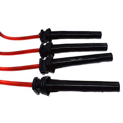 LdSsBd 4 PC 10.2mm Racing Juego de Cables de Encendido sobrealimentado Obras 1.6L / Ajuste for BMW Mini Cooper 2002 2003 2004 2005 2006